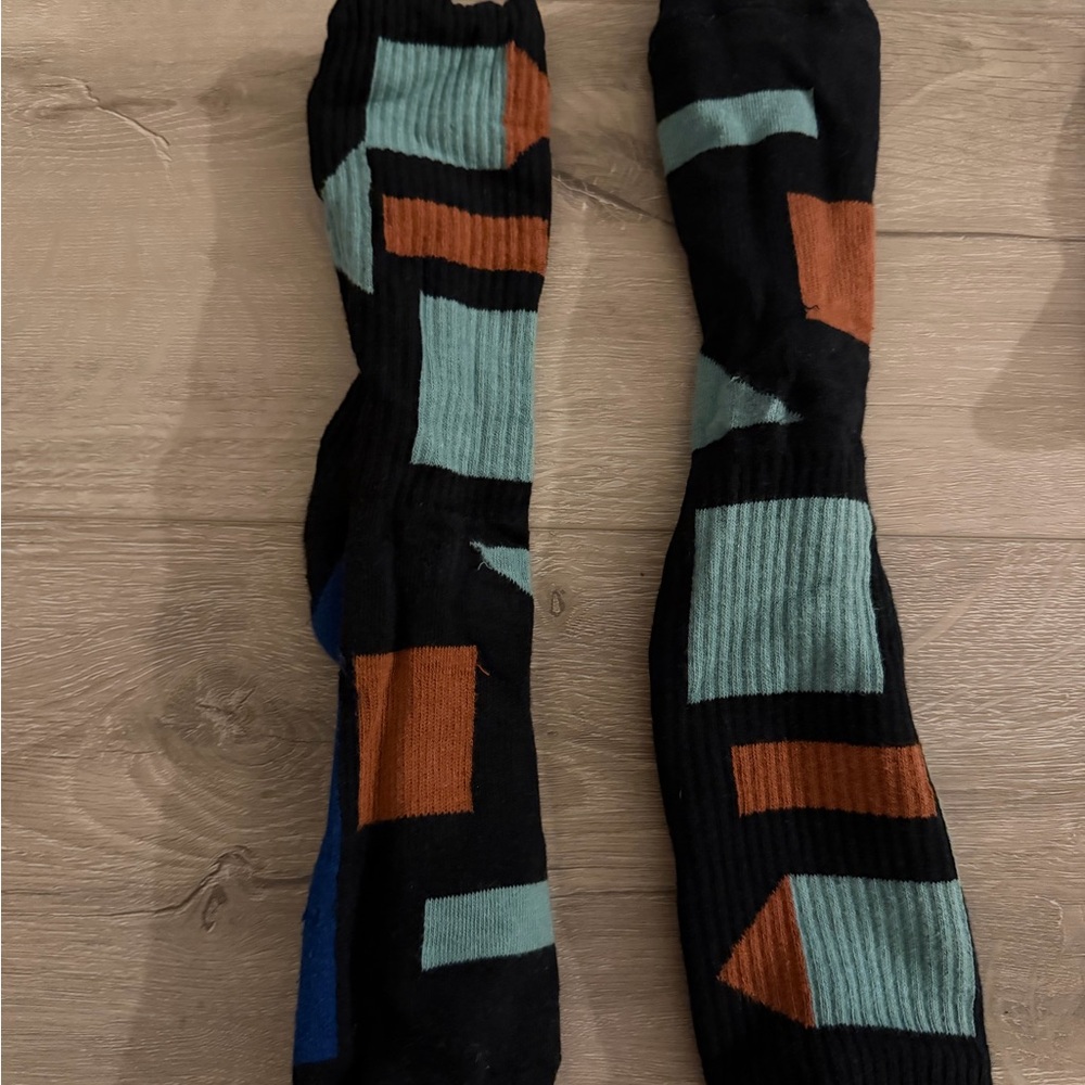 Geometric Block Pattern Men's Socks - Picture 2 of 2